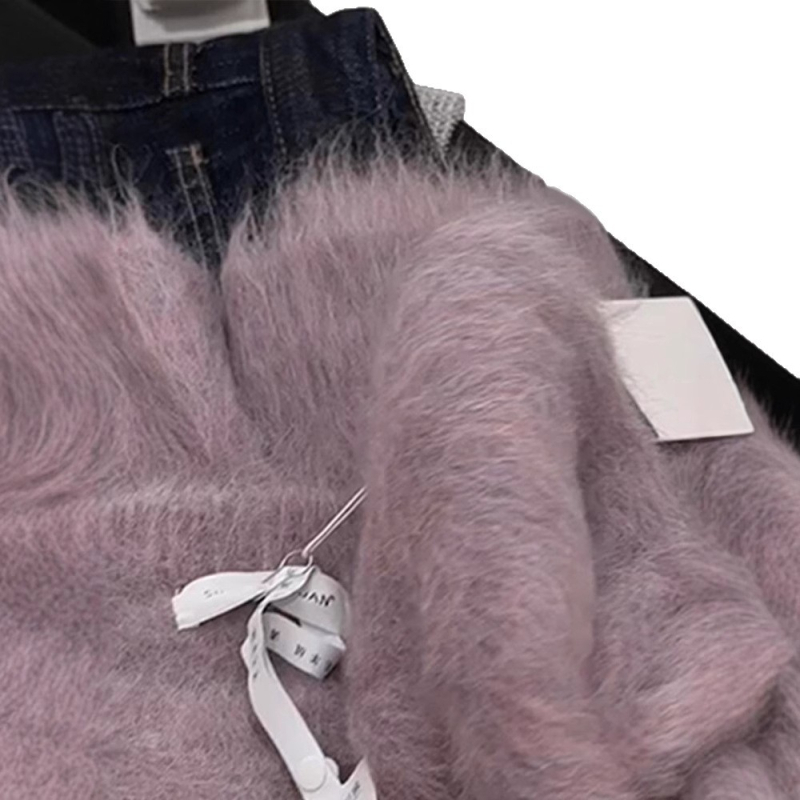 Ženski patchwork pleteni džemper s okruglim izrezom, slobodan kroj, dugi rukavi, gradski stil (jesen 2025)