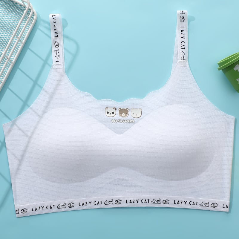 Ice Silk bezšivni top s latex modeliranim čašicama, prozračan, bez čeličnog obruča, fiksne dvostruke naramenice