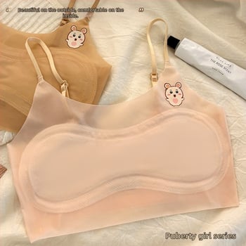 Dievčenské bezšvové tréningové spodné prádlo s pevnými košíkmi, nylon, 8+ rokov, leto 2025