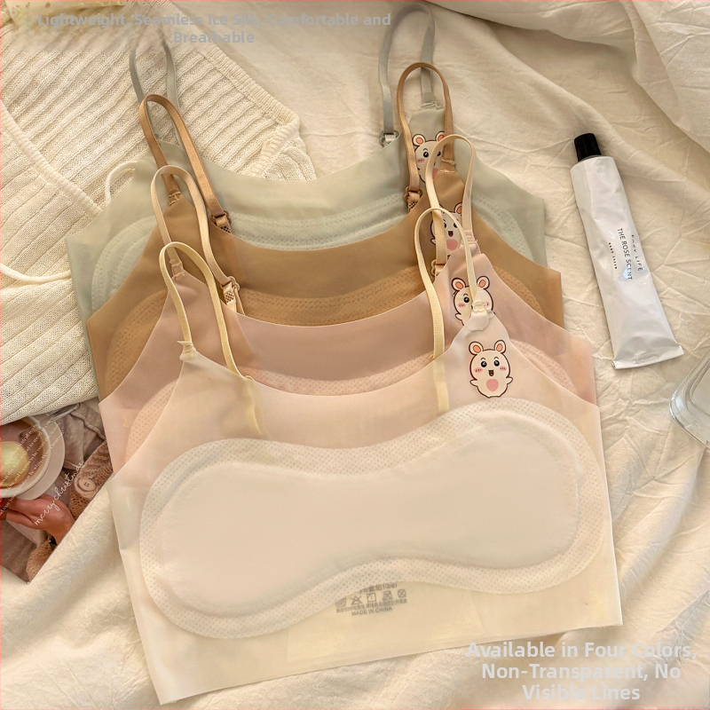 Dievčenské bezšvové tréningové spodné prádlo s pevnými košíkmi, nylon, 8+ rokov, leto 2025