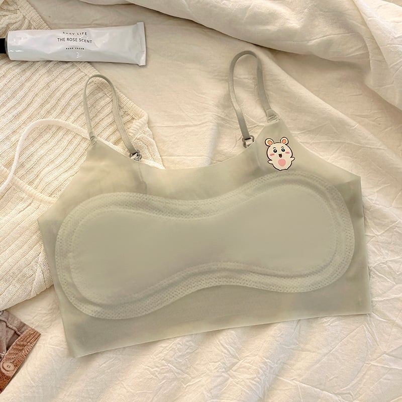 Dievčenské bezšvové tréningové spodné prádlo s pevnými košíkmi, nylon, 8+ rokov, leto 2025