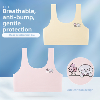 Bezšvový podprsenka pre dievčatá, tínedžerky, nylon 80–90% zloženie, pre deti od 8 rokov, jar–leto–jesen
