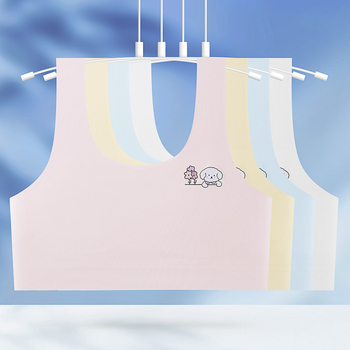 Bezšvový podprsenka pre dievčatá, tínedžerky, nylon 80–90% zloženie, pre deti od 8 rokov, jar–leto–jesen