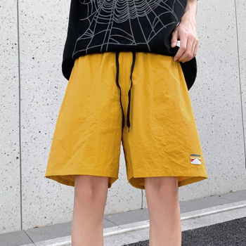 Muške ljetne šorce, street style, poliester 50–75% glavnog materijala, ravni kroj, opušteni sportski stil