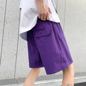 Muške ljetne šorce, street style, poliester 50–75% glavnog materijala, ravni kroj, opušteni sportski stil