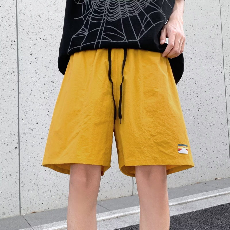 Muške ljetne šorce, street style, poliester 50–75% glavnog materijala, ravni kroj, opušteni sportski stil