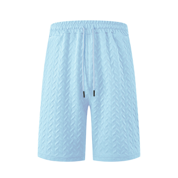Muške ljetne šorceve od jacquard poliestera, slobodan kroj, 100% poliestera, casual stil