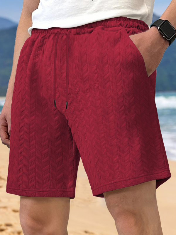 Muške ljetne šorceve od jacquard poliestera, slobodan kroj, 100% poliestera, casual stil