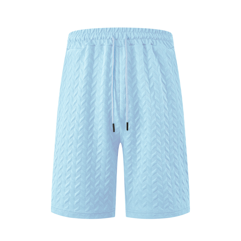 Muške ljetne šorceve od jacquard poliestera, slobodan kroj, 100% poliestera, casual stil