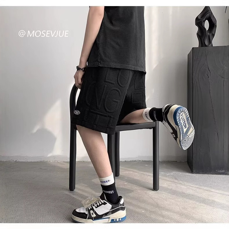 Muške ljetne šorceve s waffle uzorkom, slobodan kroj, poliester, prozračan, hip-hop stil