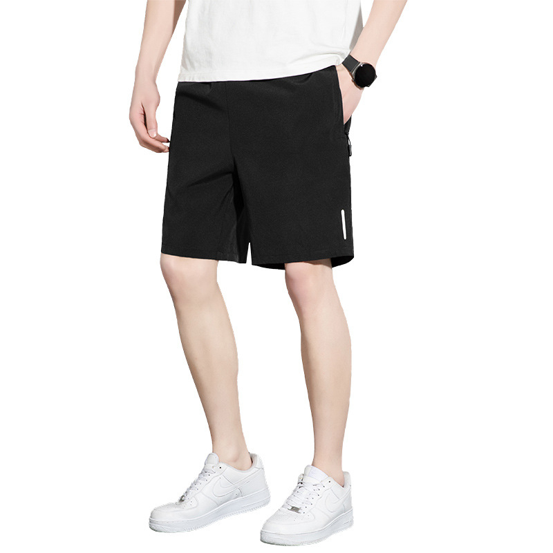 Muške kratke hlače, poliester za brzo sušenje, ravni kroj, srednja elastičnost, minimalistički stil