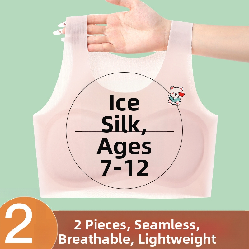 Bezšivni sportski top za djevojčice 6–12 godina, stil vesta, materijal ice silk