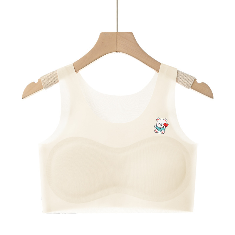 Bezšivni sportski top za djevojčice 6–12 godina, stil vesta, materijal ice silk