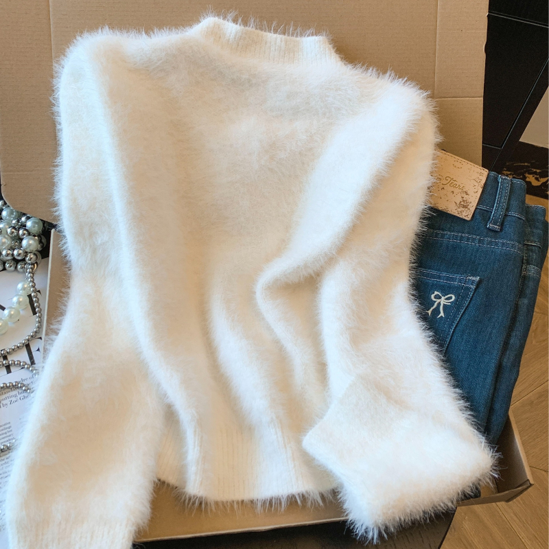 Ženski pleteni kardigan - elegantan stil, okrugli izrez, dugi rukavi, pleteni materijal od poliestera (80-90%), uobičajene debljine