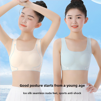 Dievčenský rozvojový podprsenka - nylon 80% / elastan 20%, bezpečnostná trieda A, pre dievčatá 8+ rokov, leto 2025, všetky ročné obdobia