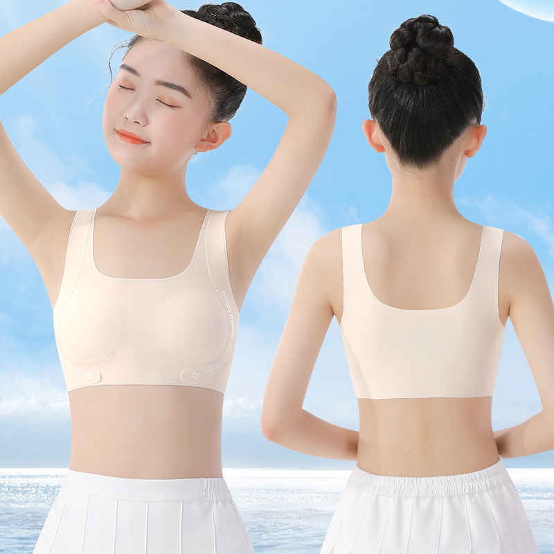 Dievčenský rozvojový podprsenka - nylon 80% / elastan 20%, bezpečnostná trieda A, pre dievčatá 8+ rokov, leto 2025, všetky ročné obdobia