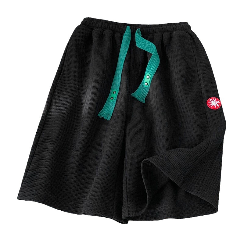 Muške šorceve od waffle tkanine, labav kroj, duljina pet bodova, 96% poliester, ljeto