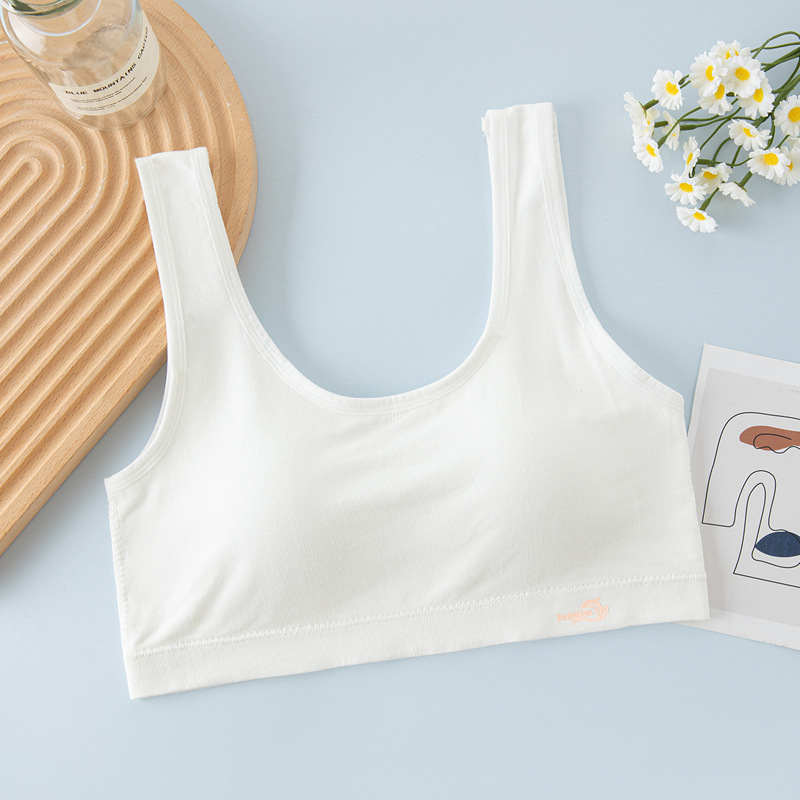 Dječji sportski grudnjak u stilu veste s punim latexnim šalicama, viskozni materijal, podstava 90–95% viskoze, fiksne dvostruke naramenice