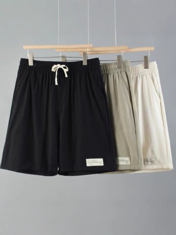 Kratke hlače od lanene smjese s 55% viskoze, udoban ležerni kroj, elastičan pojas sa šnom