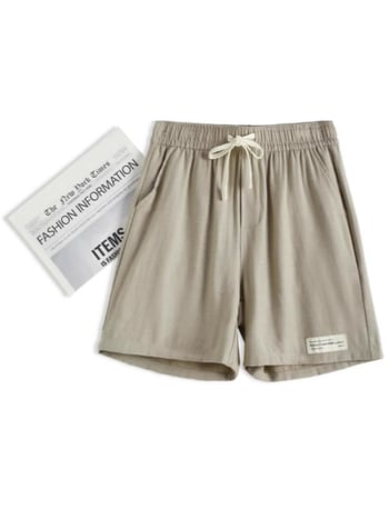 Kratke hlače od lanene smjese s 55% viskoze, udoban ležerni kroj, elastičan pojas sa šnom