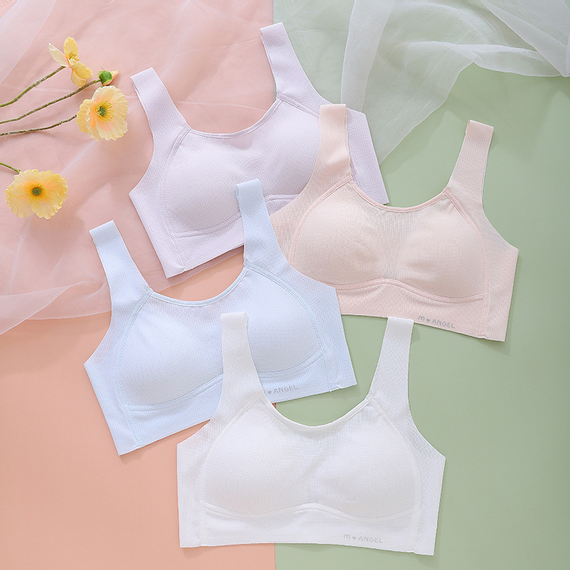 Sutien za tinejdžerice: pune košarice, tanke oblikovane košarice, košarice od pamuka, materijal 58% najlon, 42% spandeks, čvrste naramenice, prozračan kroz cijelu godinu
