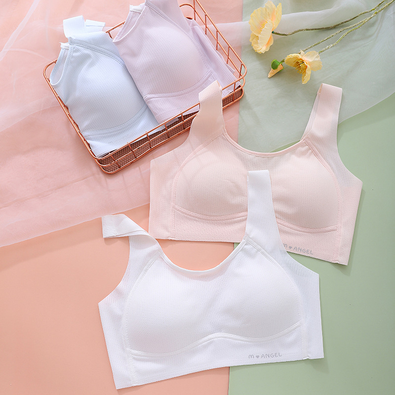 Sutien za tinejdžerice: pune košarice, tanke oblikovane košarice, košarice od pamuka, materijal 58% najlon, 42% spandeks, čvrste naramenice, prozračan kroz cijelu godinu