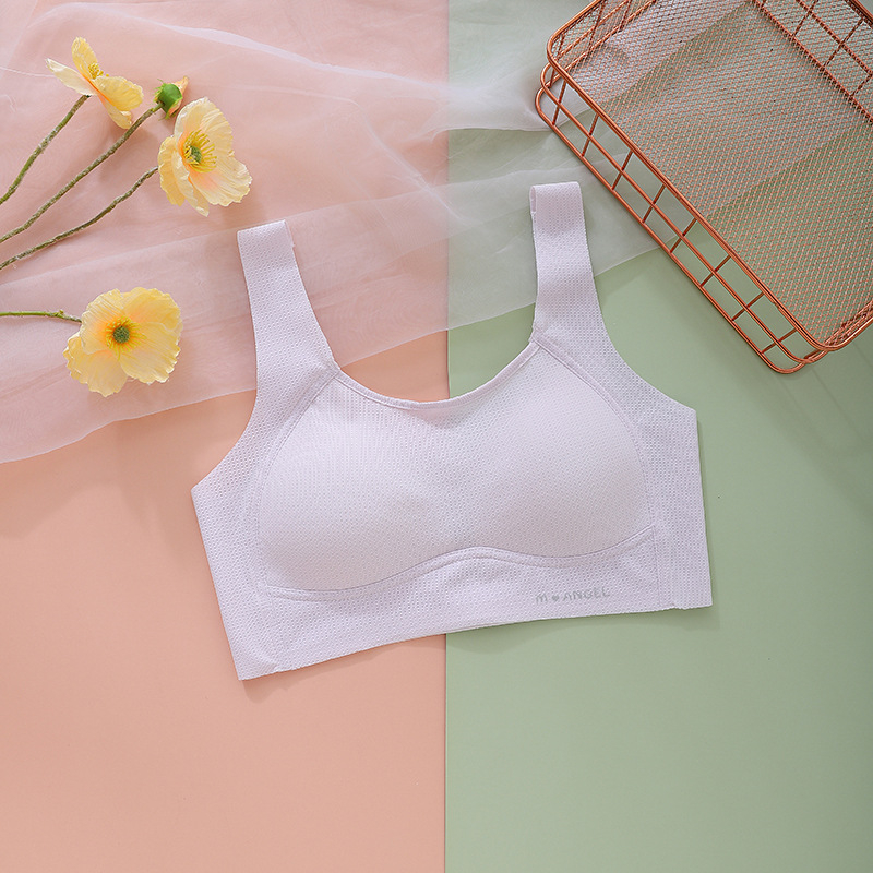 Sutien za tinejdžerice: pune košarice, tanke oblikovane košarice, košarice od pamuka, materijal 58% najlon, 42% spandeks, čvrste naramenice, prozračan kroz cijelu godinu