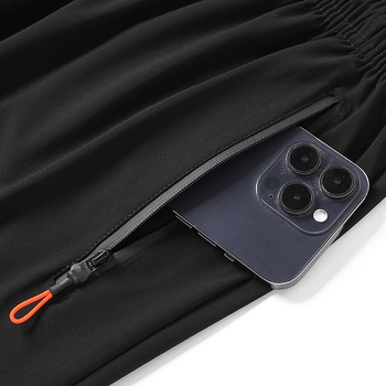 Muške Capri hlače, najlon-elastična tkanina, brzo sušeće, skraćena dužina, srednji pojas s vrpcom