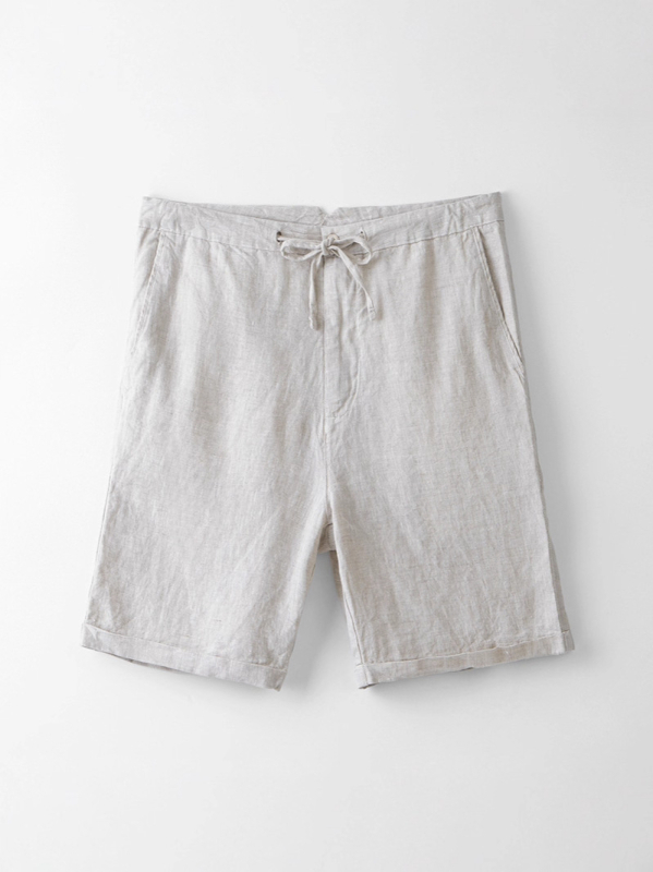Muške lanene kratke hlače za ljeto — ravnog kroja, srednje dužine, 100% lan, ležernog stila (100% lan; ravni kroj; srednja dužina; ljeto)
