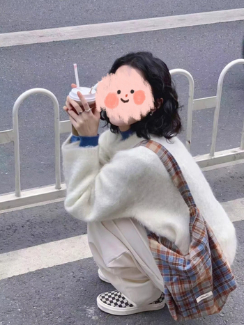 Pleteni pulover od akrilne smese, korejski stil, srednje debljine, okrugli izrez, dugi rukavi