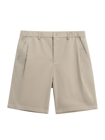 Muške kratke hlače za poslovni casual – ravni kroj, 100% poliester, ljeto 2025