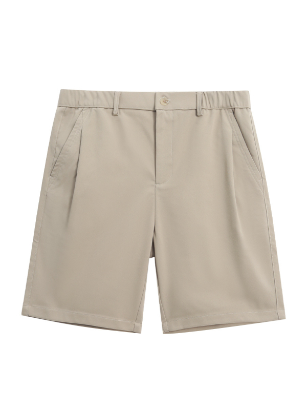 Muške kratke hlače za poslovni casual – ravni kroj, 100% poliester, ljeto 2025