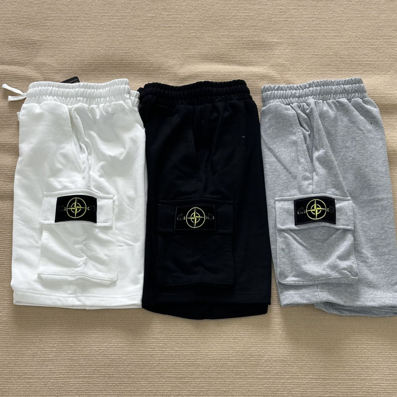 Шорти от 100% памучно плетиво със странични джобове, висока еластичност, свободен широк крой, британски стил