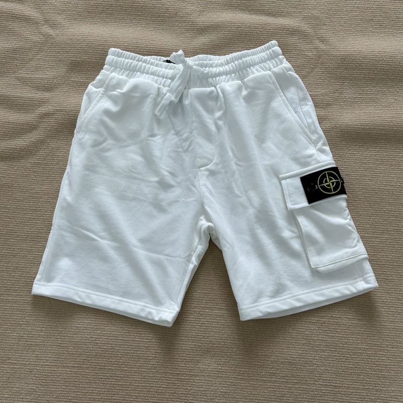 Шорти от 100% памучно плетиво със странични джобове, висока еластичност, свободен широк крой, британски стил