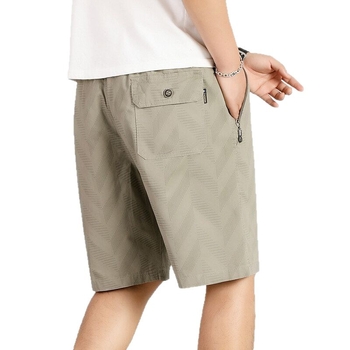 Мъжки памучни къси панталони със свободен силует, 100% памук, летен модел 2025, младежки стил
