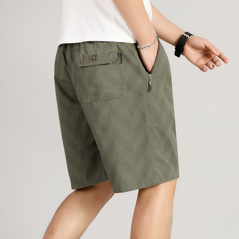 Мъжки памучни къси панталони със свободен силует, 100% памук, летен модел 2025, младежки стил