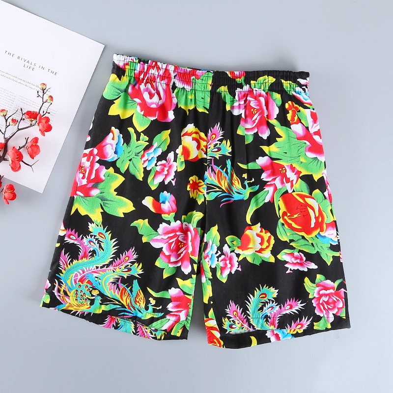 Muške ljetne šorceve, floralni print, poliester, široki kroj, casual sportski stil