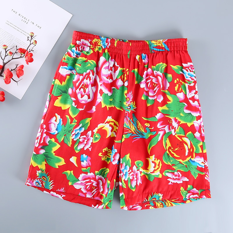 Muške ljetne šorceve, floralni print, poliester, široki kroj, casual sportski stil