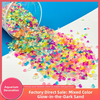 Nisip fosforescent pentru grădină și peisaj de acvariu – pietriș luminos și pietre ciobite, 25 kg, ambalaj 200 bucăți, brand Jibiao, Landstone, origine Yiwu