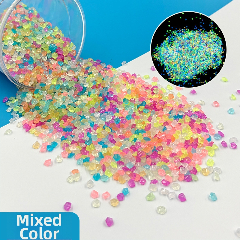 Nisip fosforescent pentru grădină și peisaj de acvariu – pietriș luminos și pietre ciobite, 25 kg, ambalaj 200 bucăți, brand Jibiao, Landstone, origine Yiwu