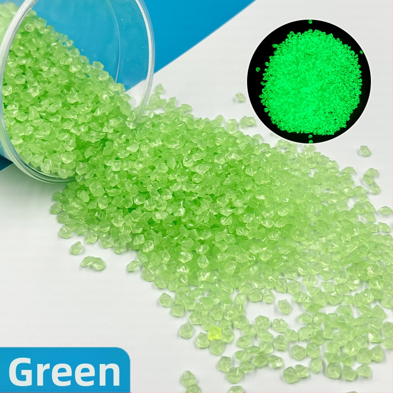 Nisip fosforescent pentru grădină și peisaj de acvariu – pietriș luminos și pietre ciobite, 25 kg, ambalaj 200 bucăți, brand Jibiao, Landstone, origine Yiwu