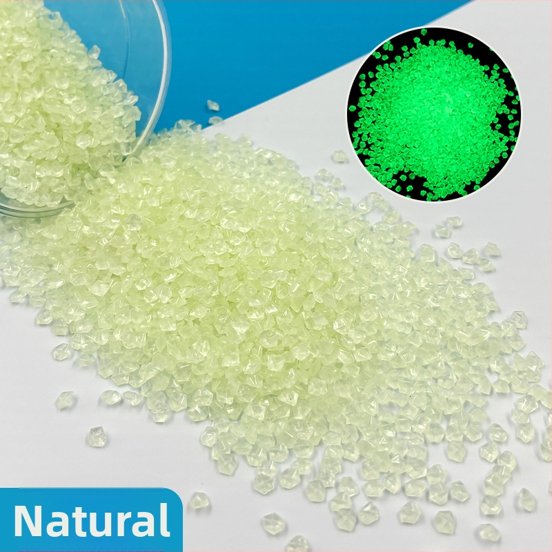 Nisip fosforescent pentru grădină și peisaj de acvariu – pietriș luminos și pietre ciobite, 25 kg, ambalaj 200 bucăți, brand Jibiao, Landstone, origine Yiwu