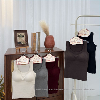 Fengzhixin 2150 Čipkasti camisole s ugrađenim jastučićima za grudnjak, bešavne košarice, srednja duljina, lijep leđa