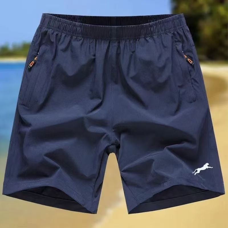 Șorturi de plajă pentru bărbați, 95% poliester, micro-elasticitate, decor cu nasturi