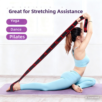 Танцова съпротивителна лента с 8/10/12 секции, фитнес йога лента за разтягане на талия и крак, полиестер и латекс, марка Lixiang