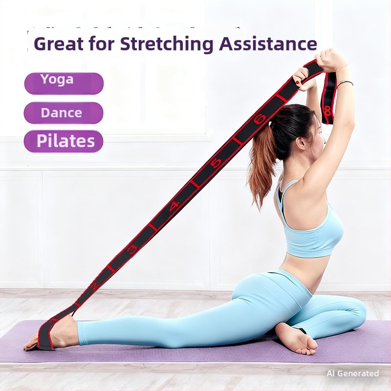 Танцова съпротивителна лента с 8/10/12 секции, фитнес йога лента за разтягане на талия и крак, полиестер и латекс, марка Lixiang
