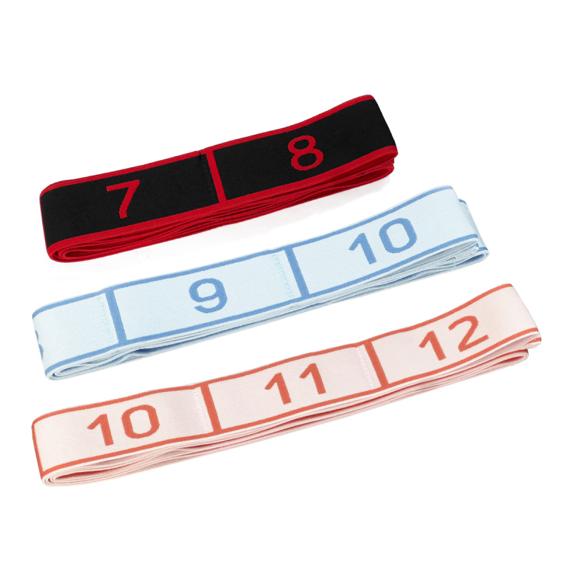 Танцова съпротивителна лента с 8/10/12 секции, фитнес йога лента за разтягане на талия и крак, полиестер и латекс, марка Lixiang