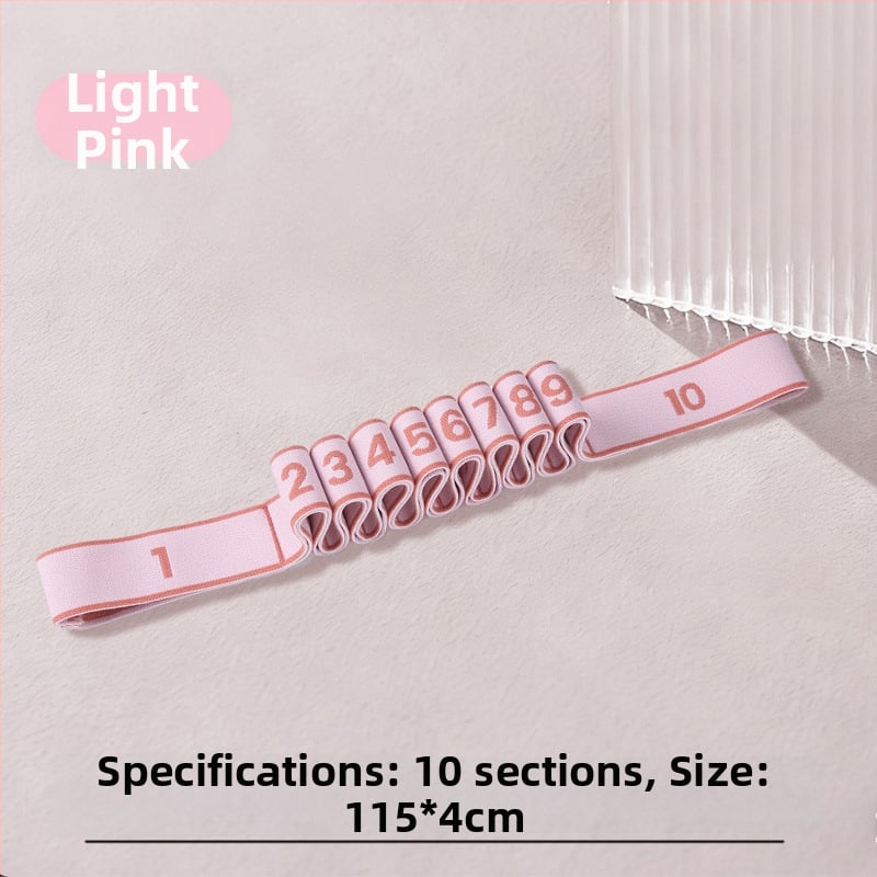 Танцова съпротивителна лента с 8/10/12 секции, фитнес йога лента за разтягане на талия и крак, полиестер и латекс, марка Lixiang