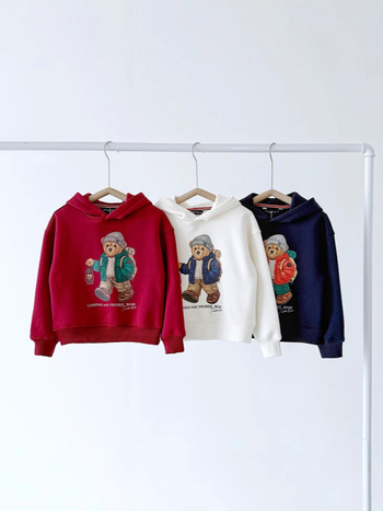 Παιδικό φούτερ με κουκούλα και επένδυση φλίς, 90% βαμβάκι, unisex, για παιδιά 3–8 ετών, φθινόπωρο 2025