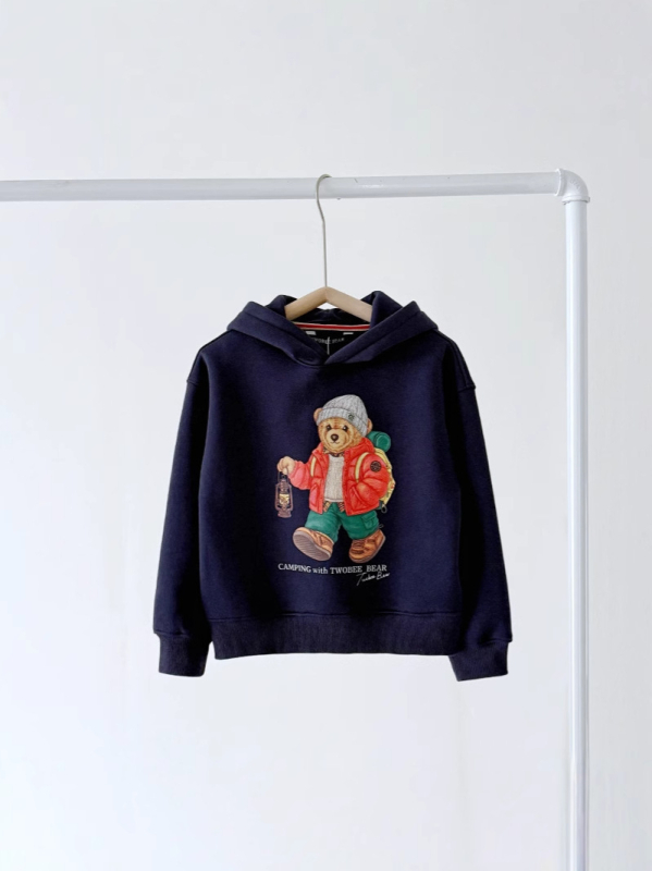 Παιδικό φούτερ με κουκούλα και επένδυση φλίς, 90% βαμβάκι, unisex, για παιδιά 3–8 ετών, φθινόπωρο 2025